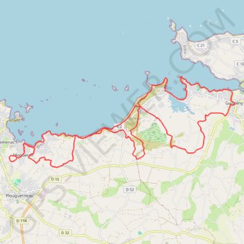 Trace GPS Plouguerneau, itinéraire, parcours