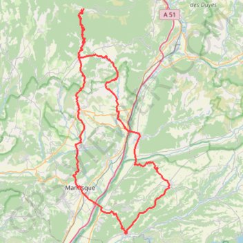 Trace GPS La montagne de Lure, itinéraire, parcours