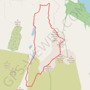 Trace GPS Purple Mountain, itinéraire, parcours