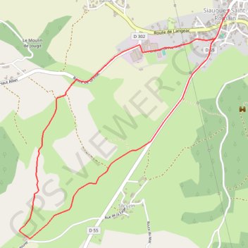 Trace GPS Gorges de l'Allier - Le Breuil, itinéraire, parcours