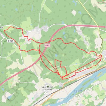 Trace GPS Randonorgane à Langeais, itinéraire, parcours
