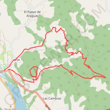 Trace GPS ZL013 Bosque de Banastón, itinéraire, parcours
