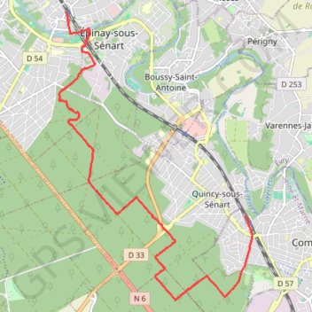 Trace GPS Forêt de Sénart, itinéraire, parcours