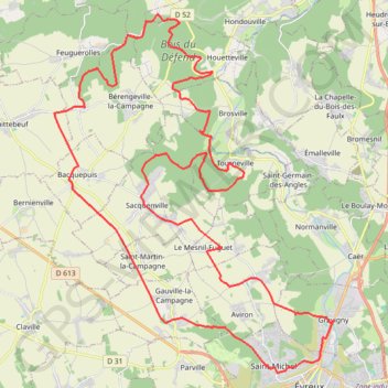 Trace GPS Vallée de l'iton - Plateau du Neubourg, itinéraire, parcours