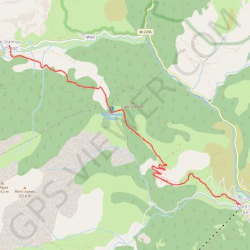Trace GPS GR5 Saint Dalmas de Selvage à Saint Etienne de Tinée, itinéraire, parcours