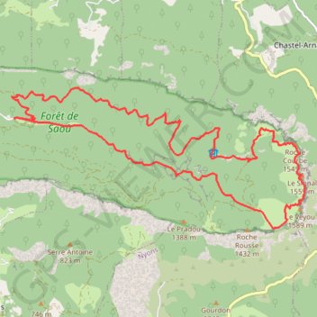 Trace GPS Forêt de saou, itinéraire, parcours