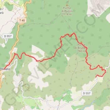 Trace GPS Mare e Monti Sud - De Olmeto à Burgo, itinéraire, parcours