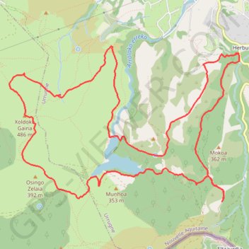 Trace GPS Ibardin - Tour du lac, itinéraire, parcours