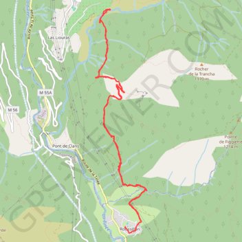 Trace GPS Rando en groupe à Roussillon (Haute Tinée), itinéraire, parcours