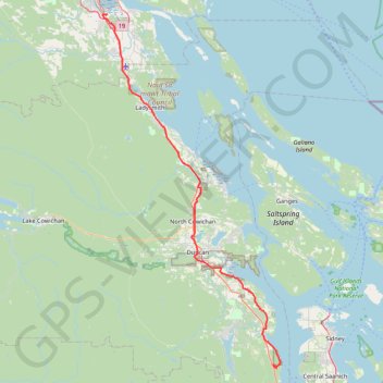 Trace GPS Bamberton Provincial Park - Nanaimo, itinéraire, parcours