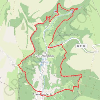 Trace GPS Cirque du bout du monde vauchignon, itinéraire, parcours