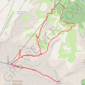 Trace GPS Pic de Bure Combe Ratin, itinéraire, parcours