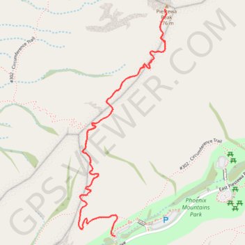 Trace GPS Piestewa Peak, itinéraire, parcours