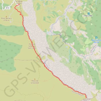 Trace GPS Grand Bénare, itinéraire, parcours
