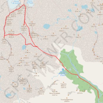 Trace GPS Pic des Pavots, pico de las Espadas, Posets et diente de Llardana par le refuge du Forcau, itinéraire, parcours