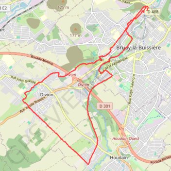 Trace GPS Bruay-la-Buissière, itinéraire, parcours