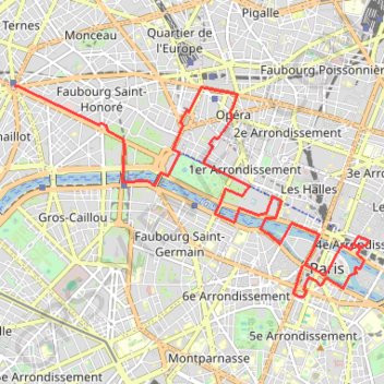 Trace GPS Ponts de Paris, itinéraire, parcours