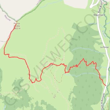 Trace GPS Pointe d'Uble, itinéraire, parcours