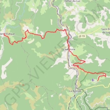 Trace GPS GR70 Etape 5 Cheylard Notre dame des neiges 24 km, itinéraire, parcours