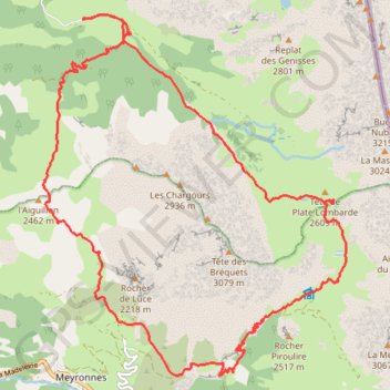 Trace GPS Rochers de Saint-Ours, itinéraire, parcours