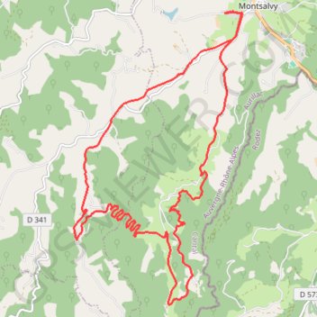 Trace GPS Rando à Montsalvy, itinéraire, parcours