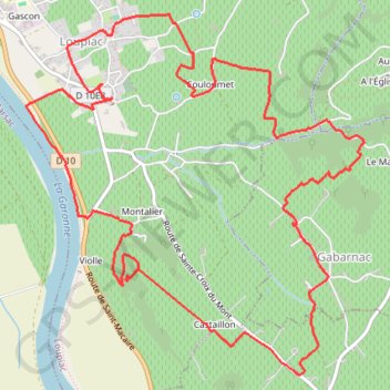 Trace GPS Chemin Faisant à Loupiac, itinéraire, parcours