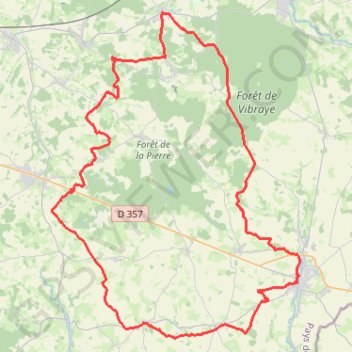 Trace GPS De Lavaré à Saint-Calais, itinéraire, parcours