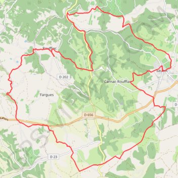 Trace GPS Randonnée de Sauzet à Rouffiac, itinéraire, parcours