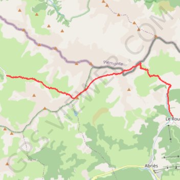 Trace GPS Le Roux - Fonts de Cervières, itinéraire, parcours