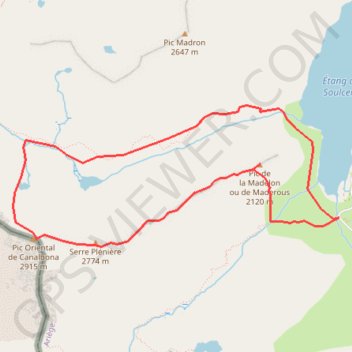 Trace GPS Pic de la Madelon - pic de Canalbonne depuis les orris du Carla, itinéraire, parcours