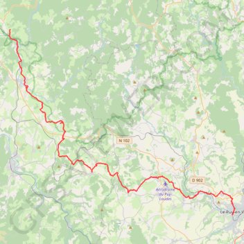Trace GPS GR300 de Frugières-le-Pin au Puy-en-Velay, itinéraire, parcours