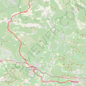 Trace GPS Ginasservis Brignoles, itinéraire, parcours