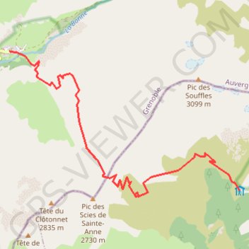 Trace GPS Tour des Écrins, des Souffles au Désert, itinéraire, parcours
