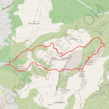 Trace GPS Allauch - LeTaoumé col de Baume sourde, itinéraire, parcours