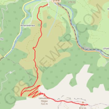 Trace GPS Le Jara depuis Saint-Martin-d'Arrossa, itinéraire, parcours