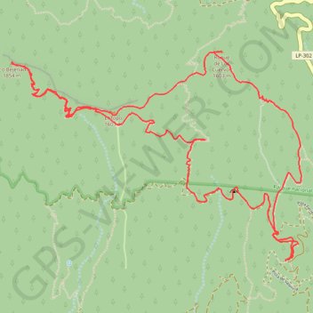 Trace GPS Pico Bejenado - La Palma, itinéraire, parcours