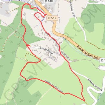 Trace GPS Proche de Crémieu, itinéraire, parcours