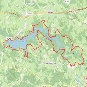 Trace GPS Le Velay des 3 Rivières - Lavalette Lapte Chenereilles, itinéraire, parcours