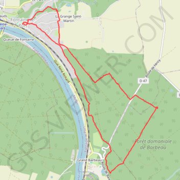 Trace GPS Rando du forêt de Barbeau, itinéraire, parcours
