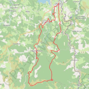 Trace GPS Gévaudan - Circuit de la Gardille, itinéraire, parcours