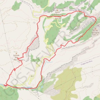 Trace GPS Saint Pons Col de Bertagne Glacière, itinéraire, parcours