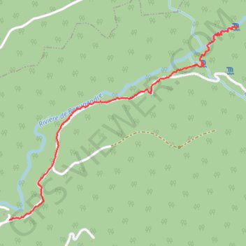 Trace GPS Cascades de Beaugendre, itinéraire, parcours