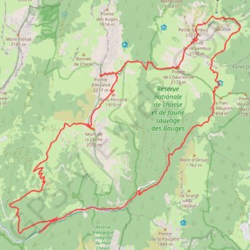 Trace GPS Tour des sommets Bauju - J1, itinéraire, parcours