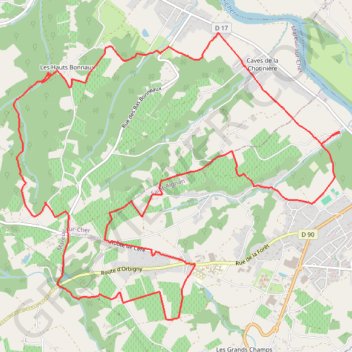 Trace GPS Stage de lecture de carte et orientation à Saint-Aignan, itinéraire, parcours