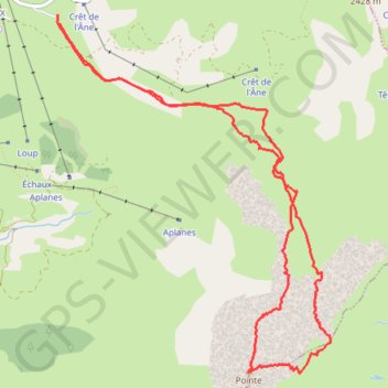 Trace GPS Pointe D'Emy Couloir Nord en boucle depuis Albiez (Arves), itinéraire, parcours