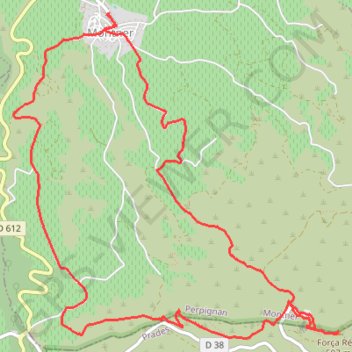 Trace GPS Montner - Força Réal (boucle), itinéraire, parcours