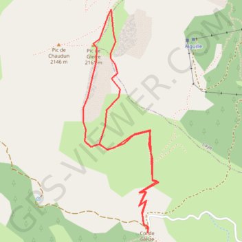 Trace GPS Pic de Gleize, itinéraire, parcours