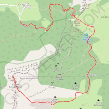 Trace GPS Pinet - Chartreuse, itinéraire, parcours