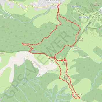 Trace GPS Le Caire Gros & le Mont Chalancha, itinéraire, parcours