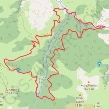 Trace GPS Gorges de Kakouetta, itinéraire, parcours